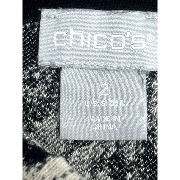 Chico's Leopard Print Sweater Top sz L Classy Retro 90s Mob Wife 80s Boat Neck - Picture 7 of 10